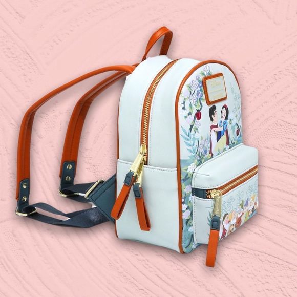 Loungefly Disney Snow White and the Seven Dwarfs Floral Mini Backpack - Picture 2 of 5
